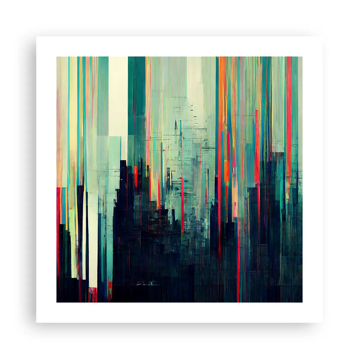 Plakát - Futuristické město - 50x50 cm