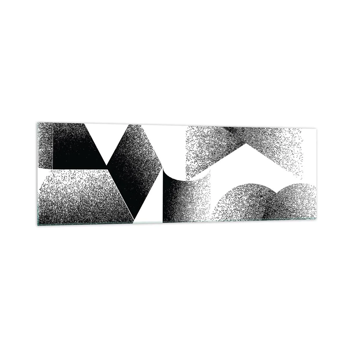 Obraz na skle - Úhly a ovály - 160x50 cm