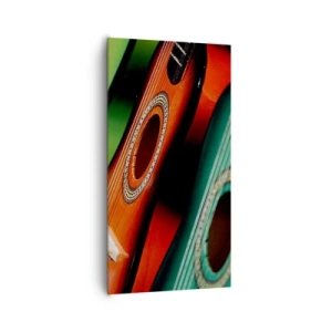 Obraz na plátně - Kytara má hodně barev - 65x120 cm