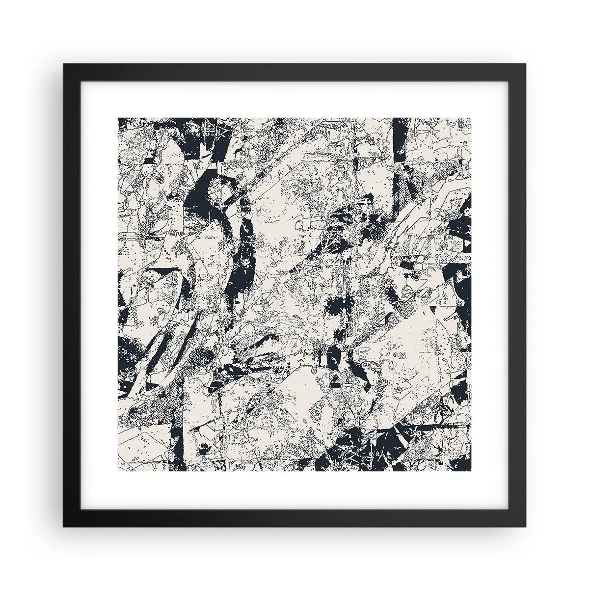 Plakát v černém rámu - Prolínání protikladů - 40x40 cm