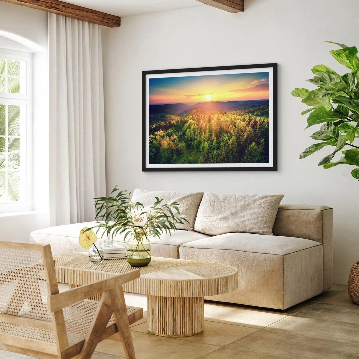 Plakát v černém rámu - Vrcholky a vrcholy - 40x30 cm