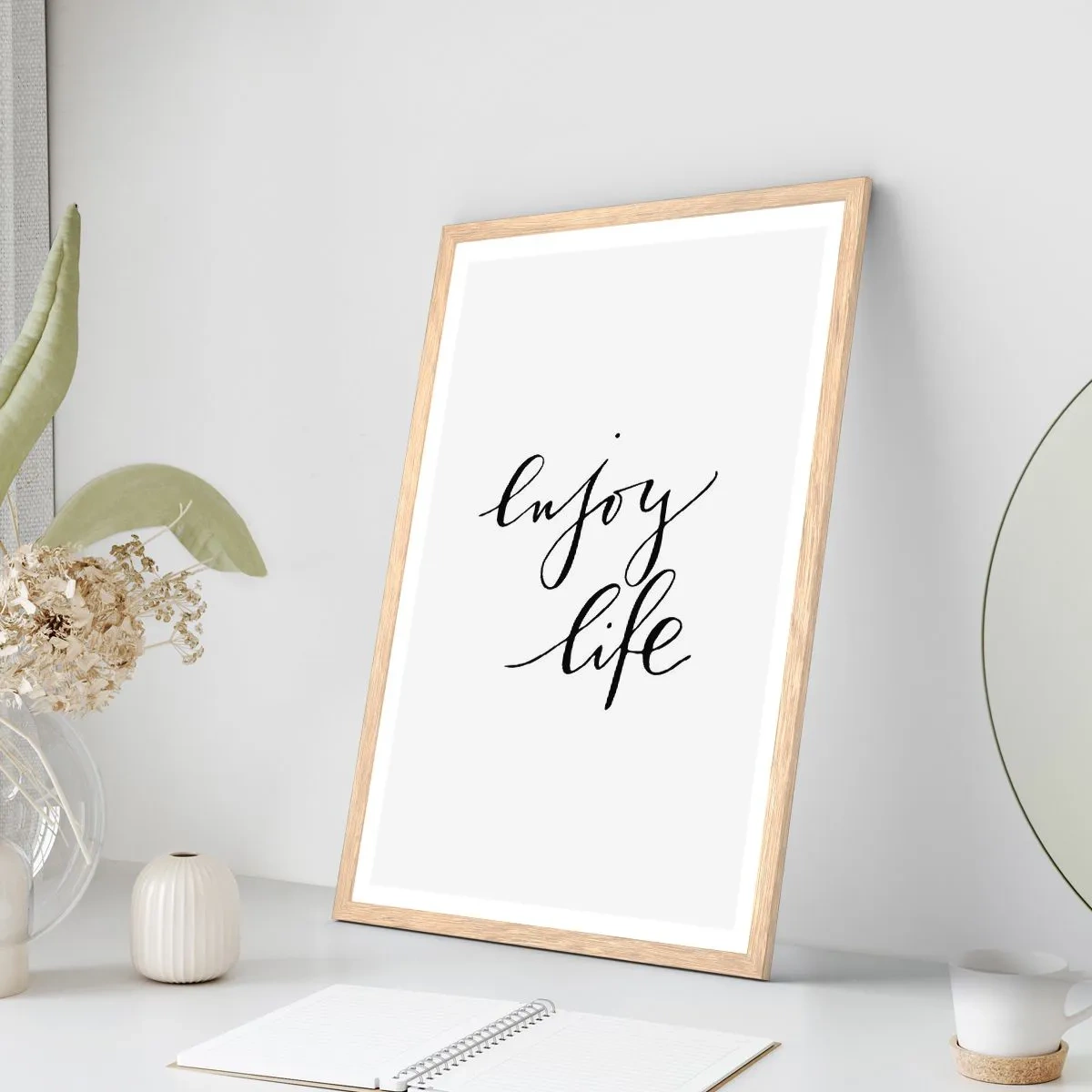 Plakát v rámu světlý dub - Není co dodat… - 61x91 cm