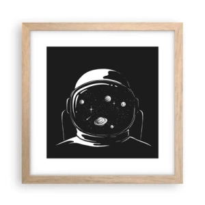 Plakát v rámu světlý dub - Skvělý výhled - 30x30 cm