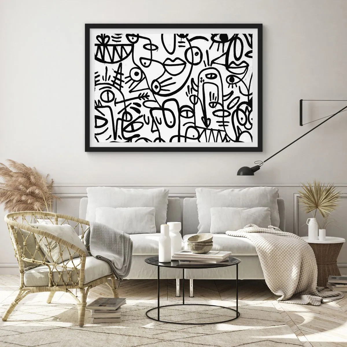 Plakát v černém rámu - Tváře a přeludy - 70x50 cm