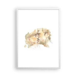 Plakát v bílém rámu - Nalezena polovina? - 50x70 cm