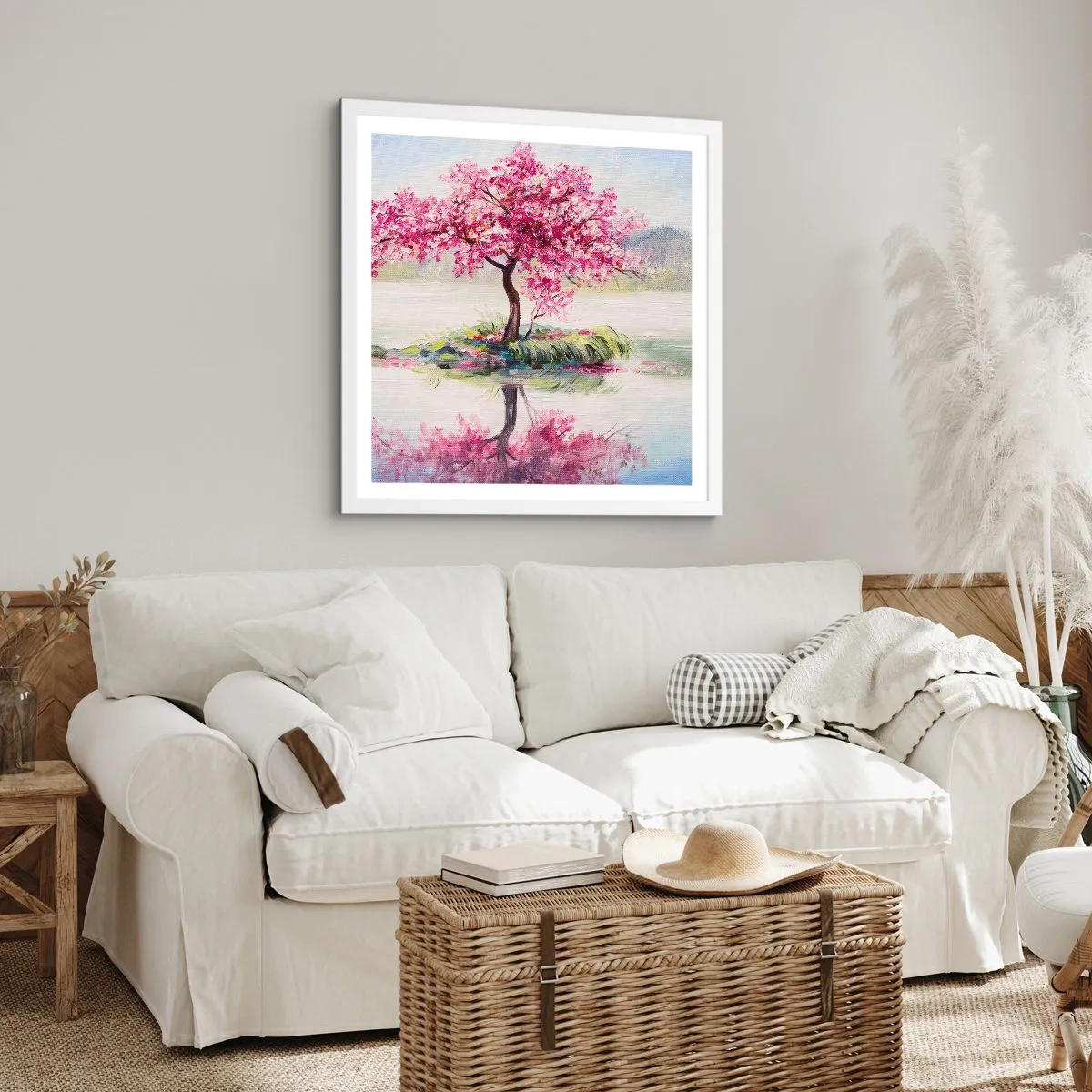 Plakát v bílém rámu - Svátek jara - 60x60 cm