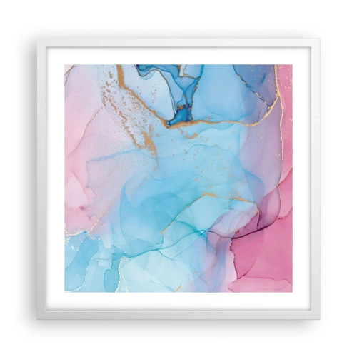 Plakát v bílém rámu - Setkávání a prolínání - 50x50 cm