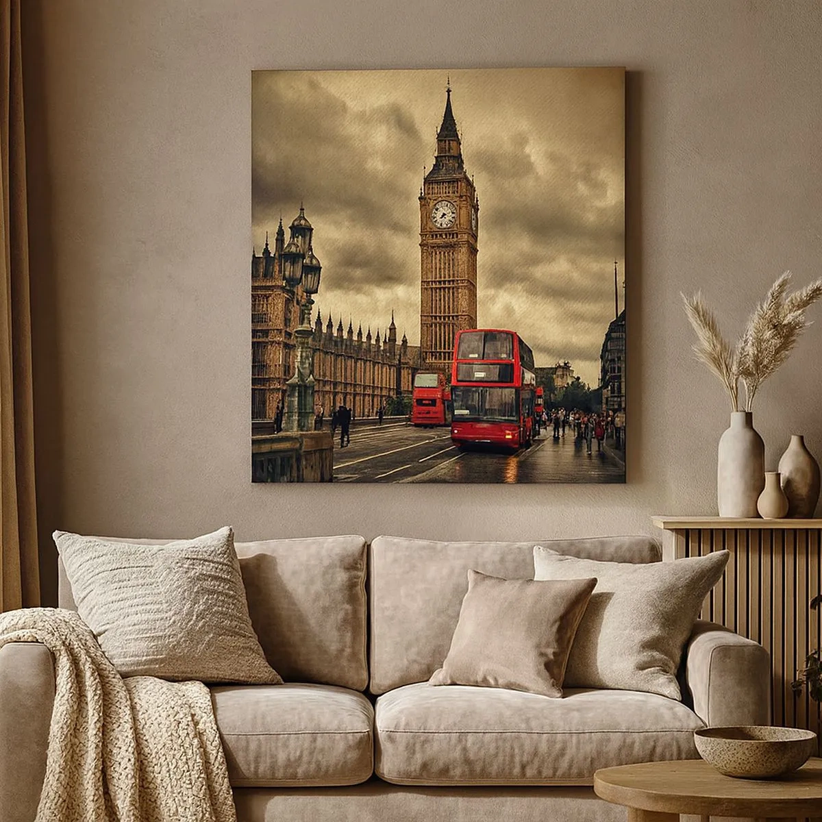 Obraz na plátně - Přímo do srdce města - 30x30 cm