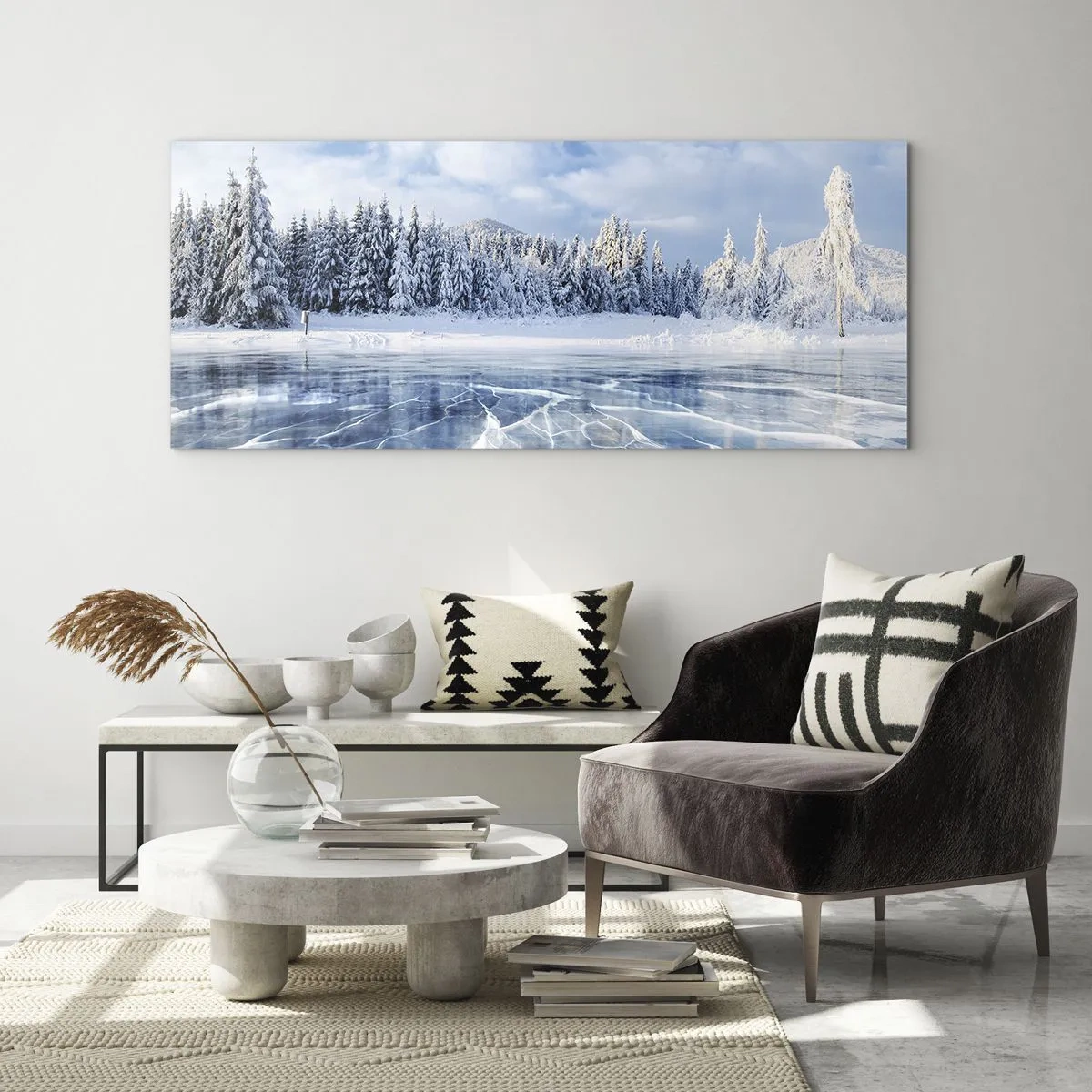 Obraz na skle - Oslnivý a krystalický pohled - 120x50 cm