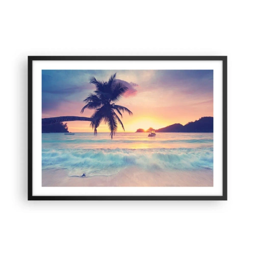 Plakát v černém rámu - Večer v zátoce - 70x50 cm
