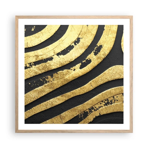 Plakát v rámu světlý dub - Vše plyne - 60x60 cm