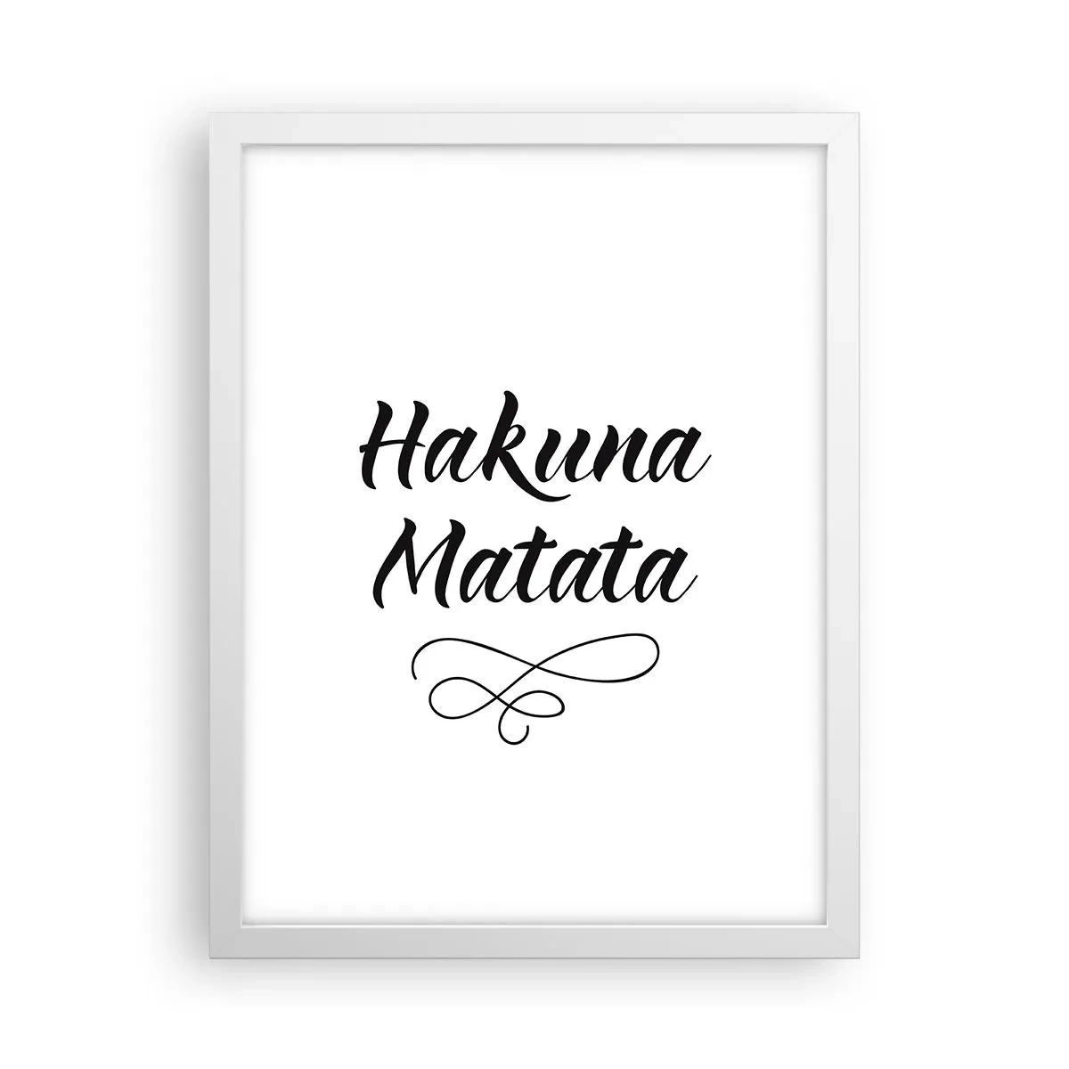 Plakát v bílém rámu - Nejlepší rada - 30x40 cm