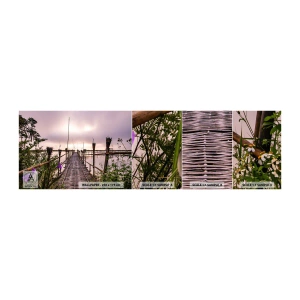 Vzor Fototapety Samolepicí Deluxe Sticker - Klid a pohoda Asie - Krajina, Řeka, Bambus - 100x30 cm
