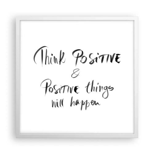 Plakát v bílém rámu - Jak žít? - 50x50 cm