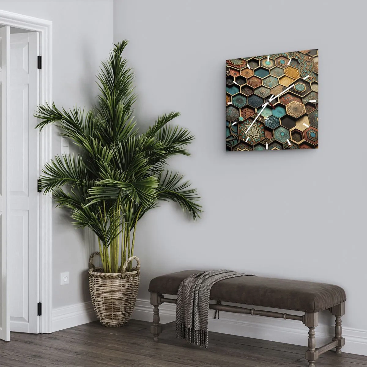 Nástěnné hodiny - Arabské ornamenty – variace - 30x30 cm