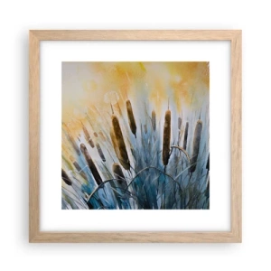 Plakát v rámu světlý dub - Chlad vody, žár slunce - 30x30 cm