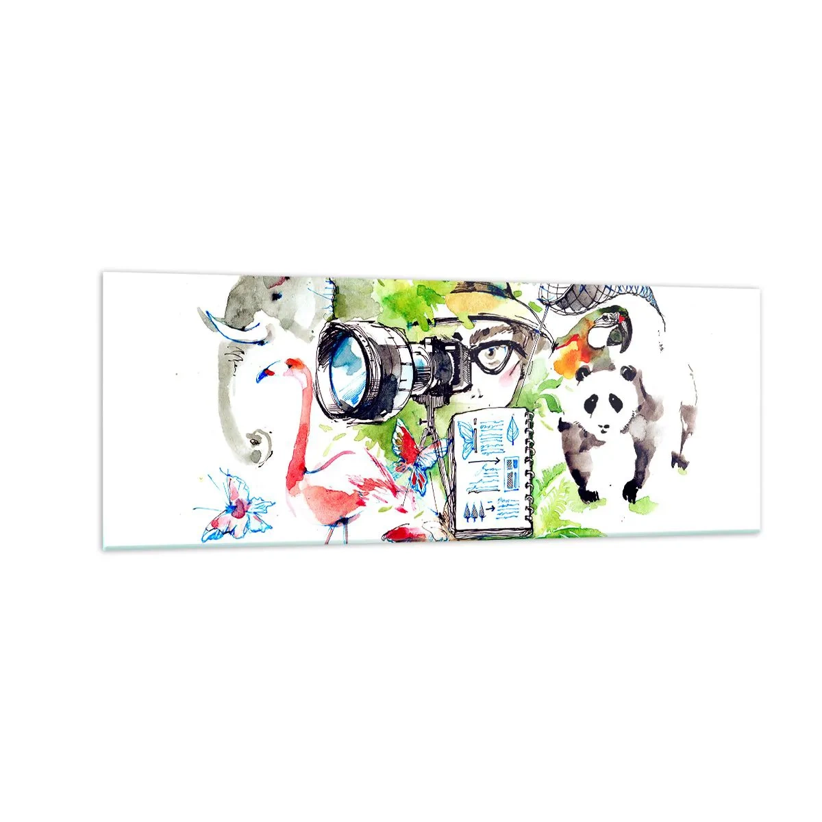 Obraz na skle - Objektivem cestovatele - 140x50 cm