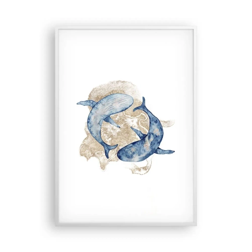 Plakát v bílém rámu - Přátelství nebo láska? - 70x100 cm