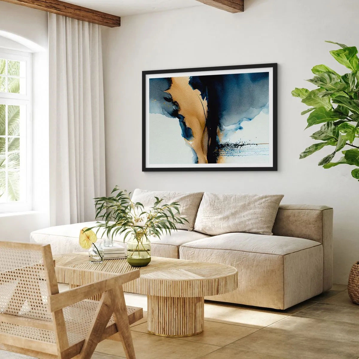 Plakát v černém rámu - Za závojem - 91x61 cm