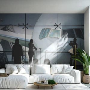 Fototapeta Premium Canvas - Vis a vis na letišti - Letadlo, LETIŠTĚ, Cestování - 150x105 cm