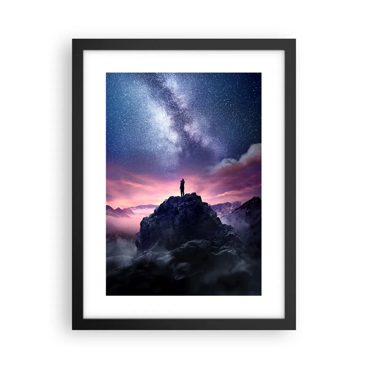 Plakát v černém rámu - A pocítil život - 30x40 cm