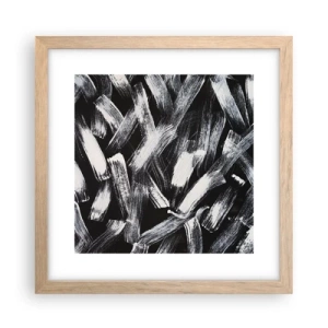 Plakát v rámu světlý dub - Abstrakce v industriálním duchu - 30x30 cm