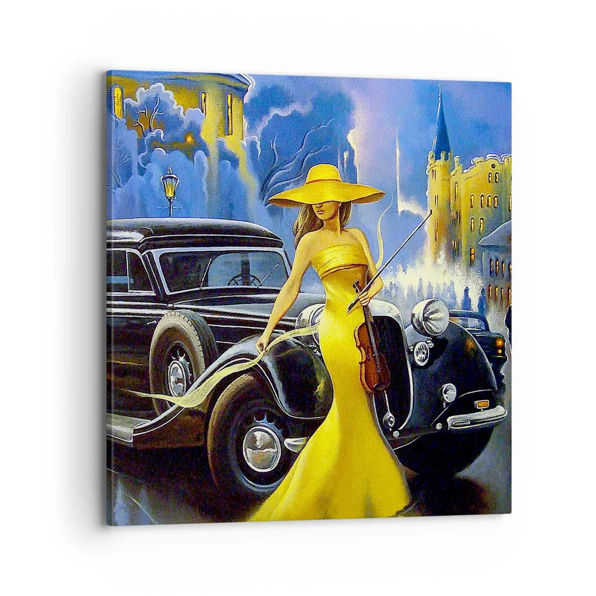 Obraz na plátně - Nokturno pro housle a lásku - 70x70 cm