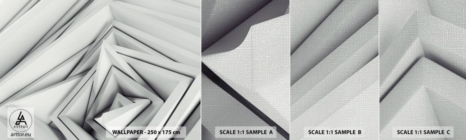 Vzor Fototapety Premium Canvas - Symfonie ostrých úhlů - Technika, 3D, Moderní - 100x30 cm