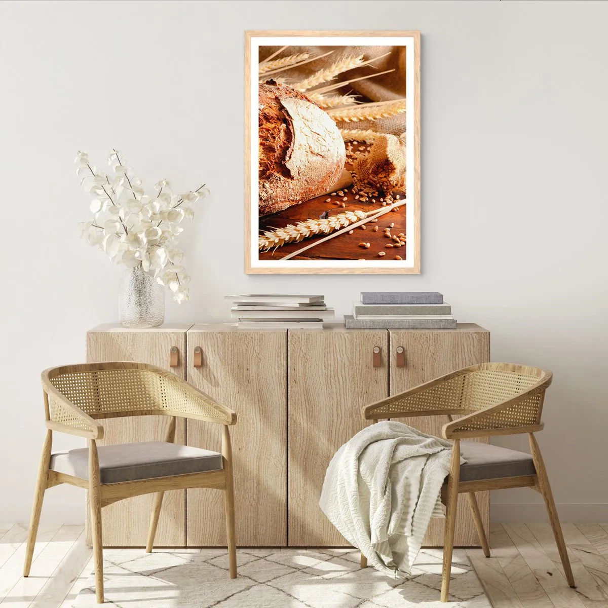 Plakát v rámu světlý dub - Chutný, voňavý, křupavý - 61x91 cm