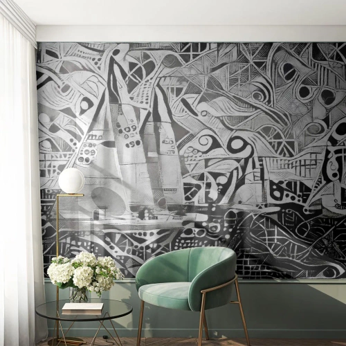 Fototapeta Samolepicí Deluxe Sticker - Mezi vlnami - plachtění, Kubismus, Kus - 200x140 cm