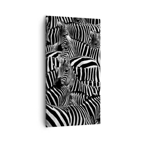 Obraz na plátně - Skupinový portrét s pruhy - 55x100 cm