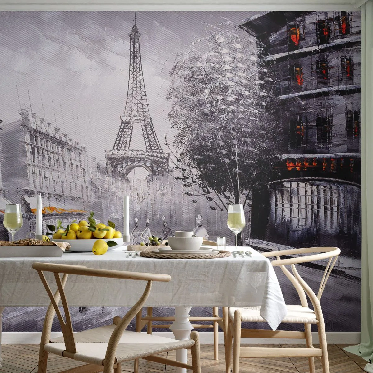 Fototapeta Premium Canvas - Pařížská procházka - Město, Paříž, Eiffelova věž - 250x175 cm