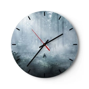 Nástěnné hodiny - Ranní obchůzka sídliště - 40x40 cm