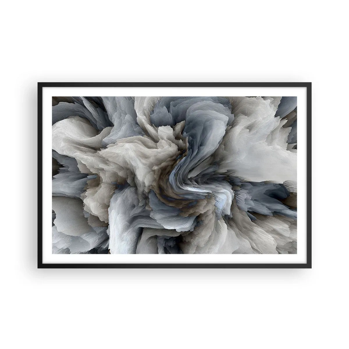 Plakát v černém rámu - Kámen a květ - 91x61 cm