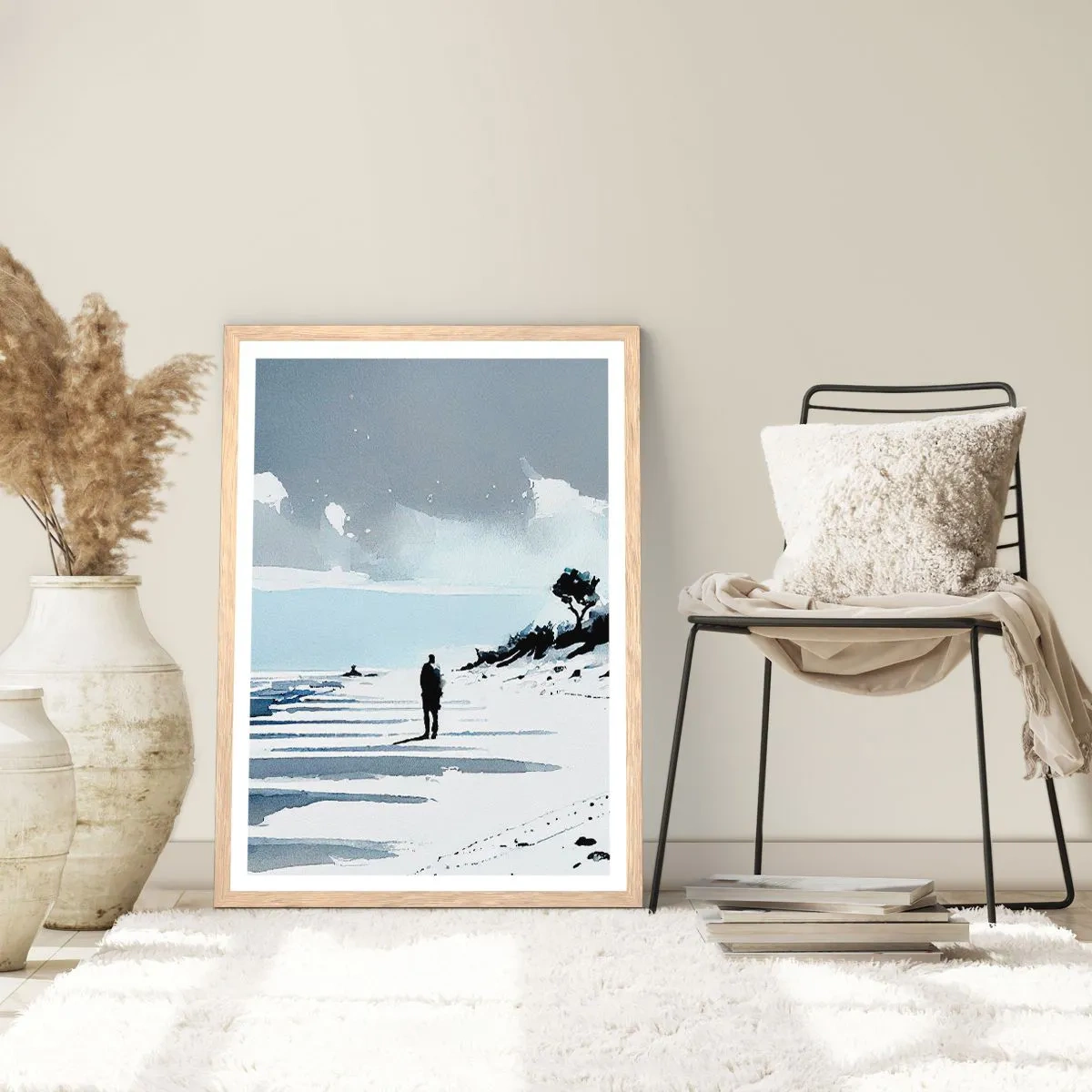 Plakát v rámu světlý dub - O samotě - 70x100 cm