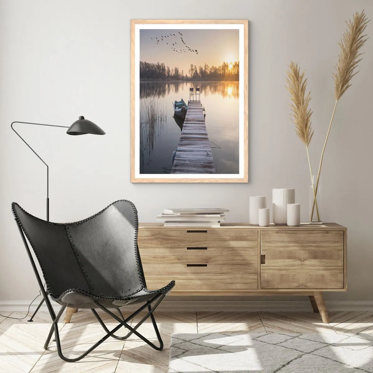 Plakát v rámu světlý dub - Časem se vrátím - 50x70 cm