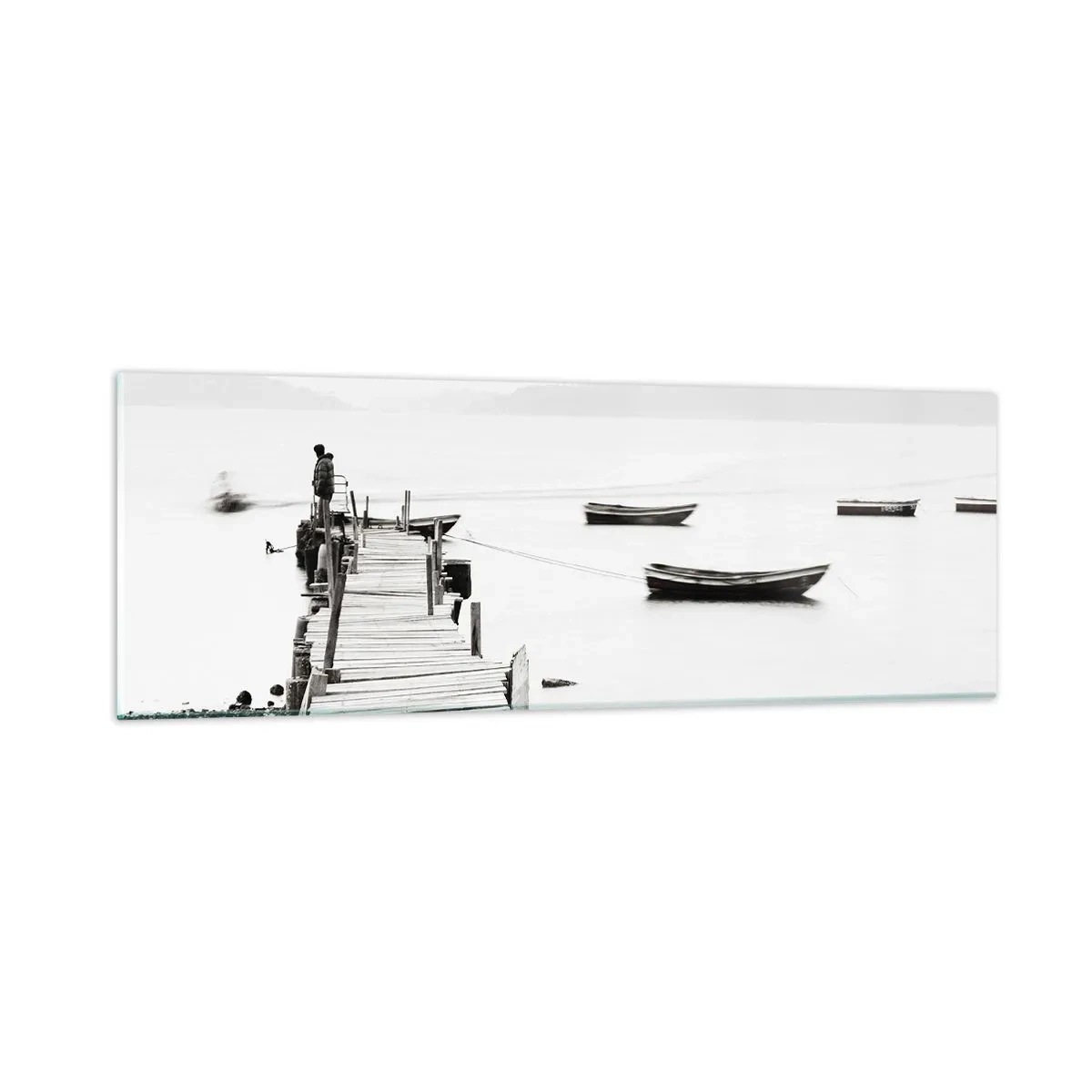 Obraz na skle - U tiché a čisté vody - 90x30 cm