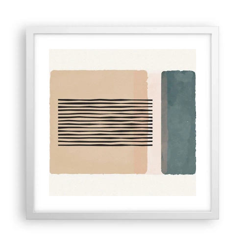 Plakát v bílém rámu - Všechno v pořádku - 40x40 cm