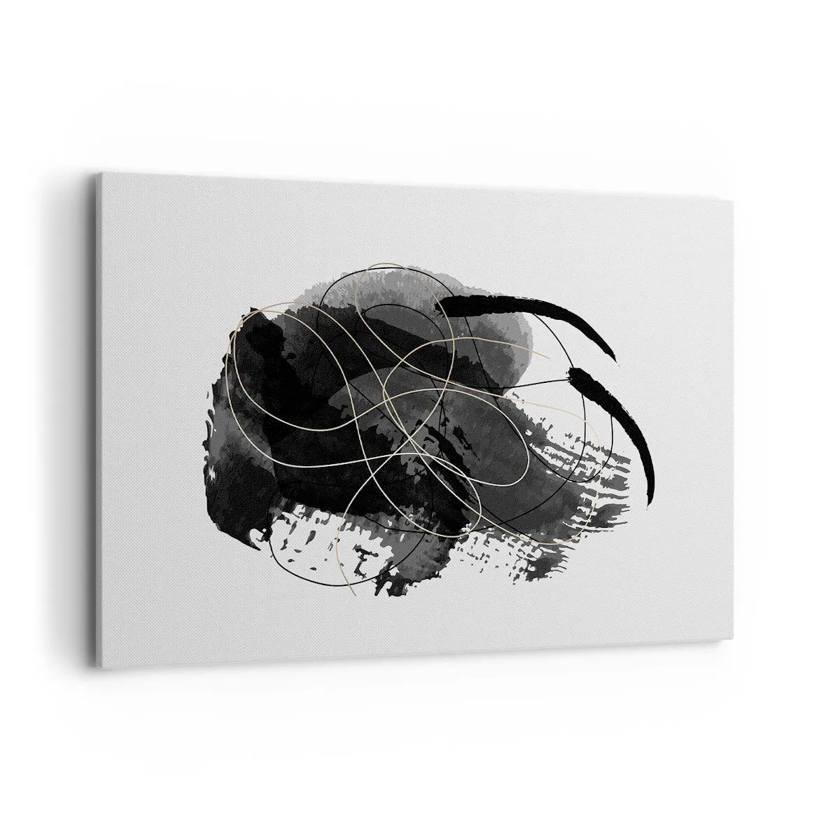 Obraz na plátně - Upletené z černé - 120x80 cm