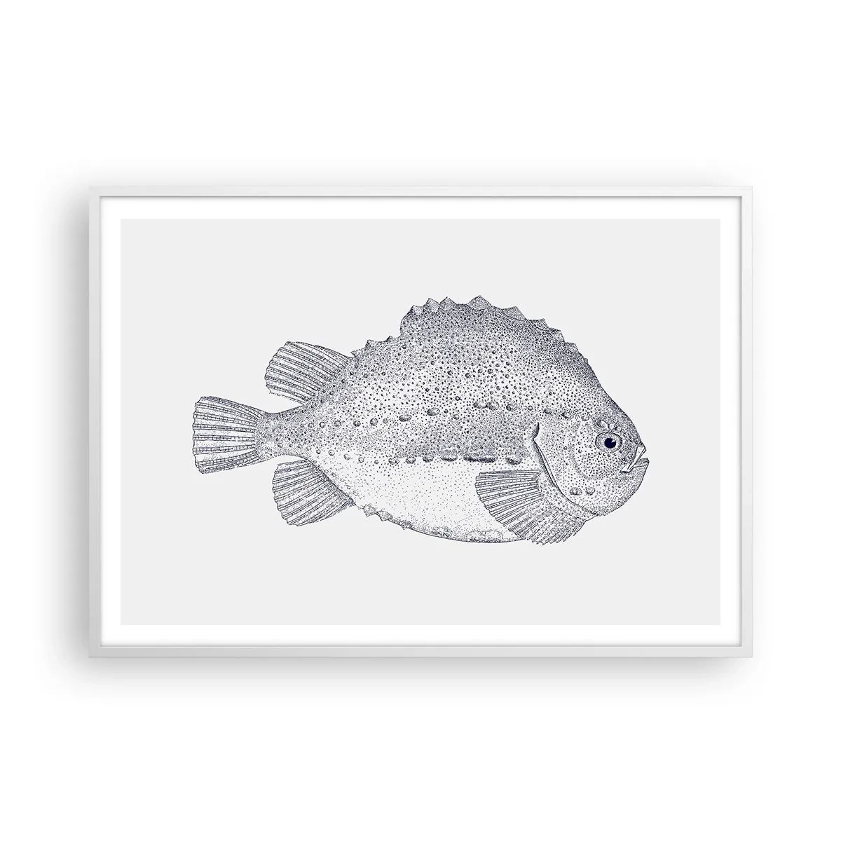 Plakát v bílém rámu - Do alba přírodovědce - 100x70 cm