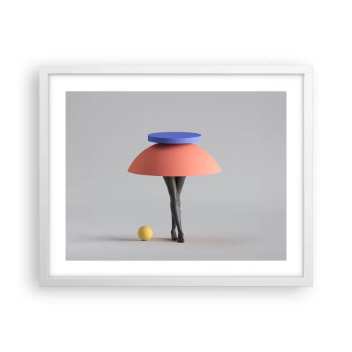 Plakát v bílém rámu - Surrealistická kompozice - 50x40 cm