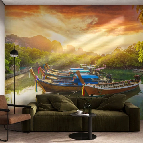 Fototapeta Samolepicí Deluxe Sticker - Před rušným dnem - Krajina, Thajsko, Moře - 250x175 cm