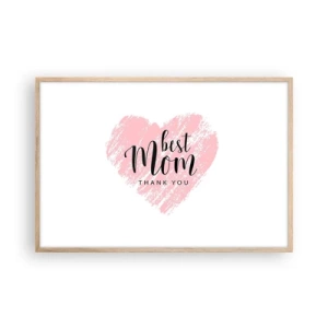 Plakát v rámu světlý dub - Vždy pravá chvíle - 91x61 cm