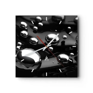 Nástěnné hodiny - Z černé tůně - 30x30 cm