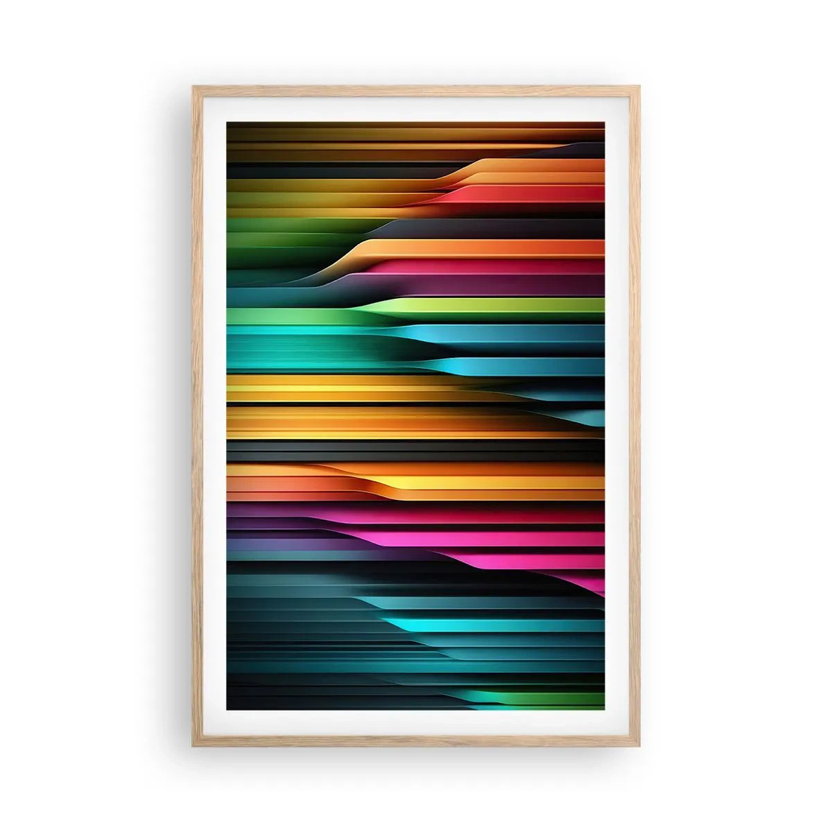 Plakát v rámu světlý dub - Světelné varhany - 61x91 cm