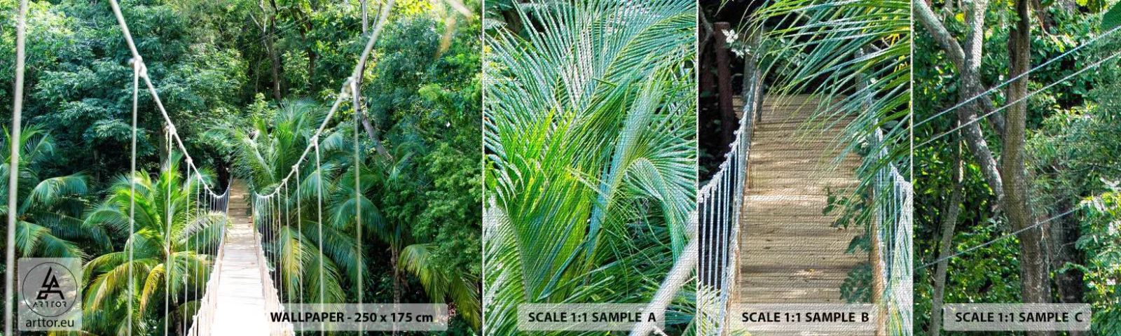 Vzor Fototapety Premium Canvas - Welcome to the jungle! - Krajina, Džungle, Honduras - 100x30 cm