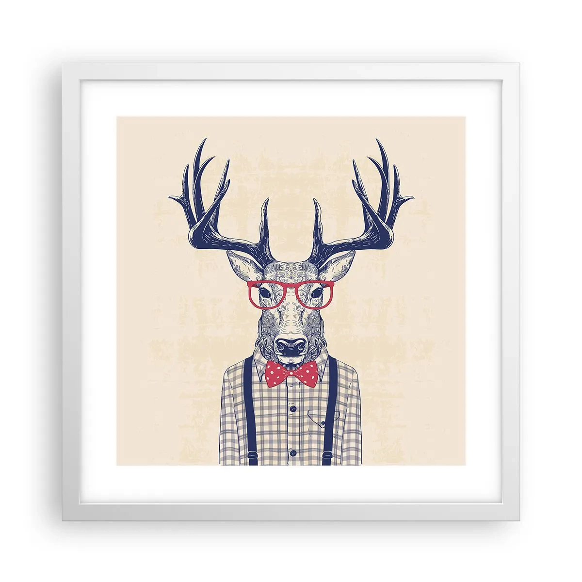 Plakát v bílém rámu - Zábavná extravagance - 40x40 cm