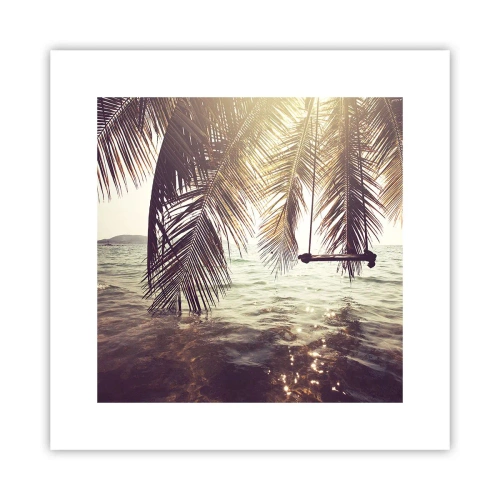 Plakát - Houpat se libovolně v oblacích - 30x30 cm