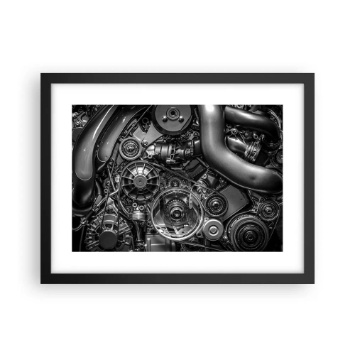 Plakát v černém rámu - Poezie mechaniky - 40x30 cm