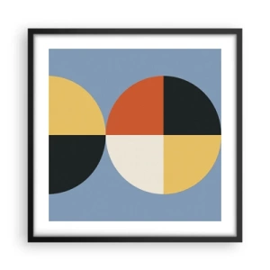 Plakát v černém rámu - Koukej a počítej - 50x50 cm